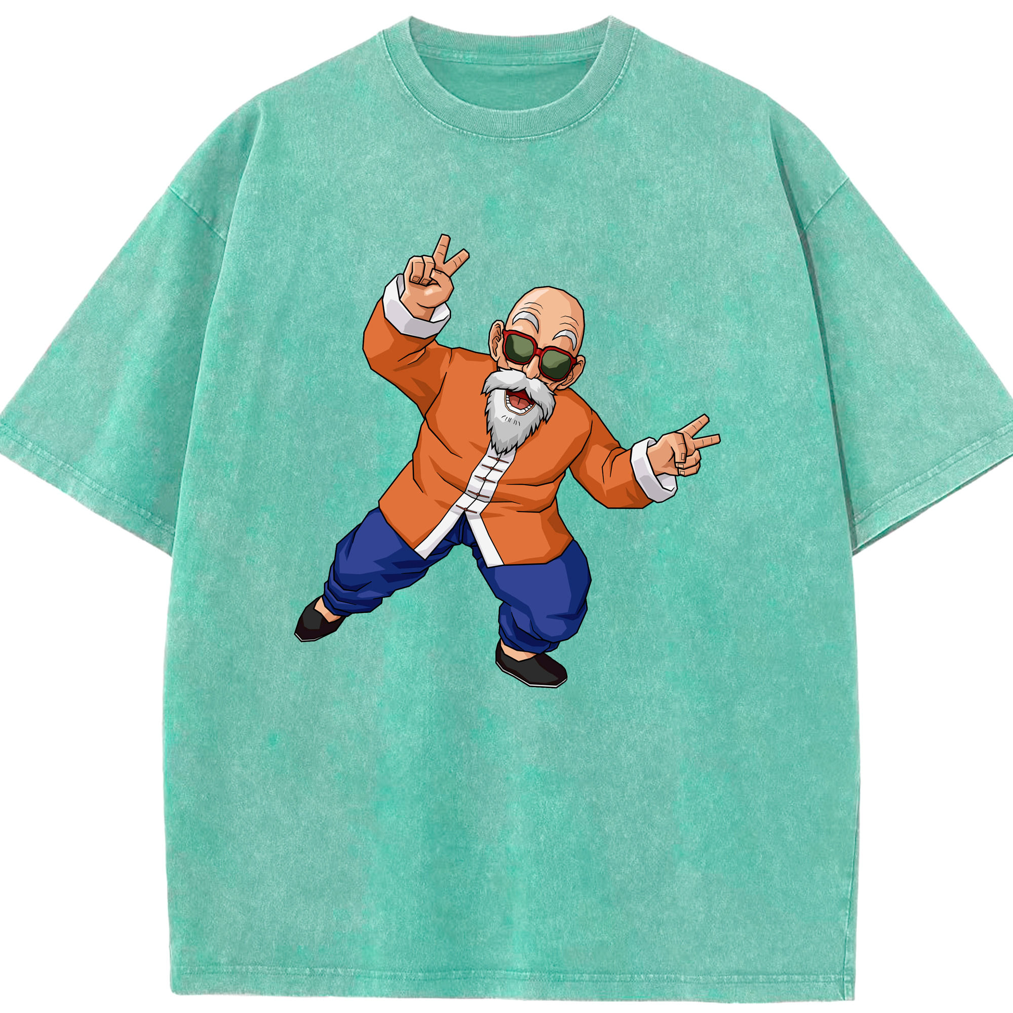 （画像用） ドラゴンボール 亀仙人（かめせんにん） DRAGON BALL Master Roshi Kame Sennin 綿100% ヴィンテージ風 半袖Tシャツ（フロントプリント）